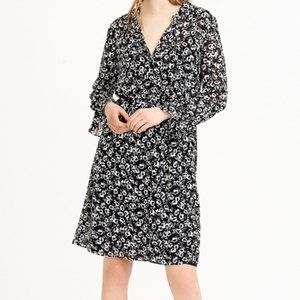 NWT J.Crew Mercantile Drapey Tie-Front Dress in Blossom Print S